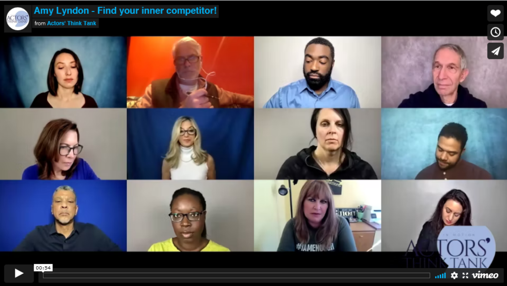 Great Actor Tips from Amy Lyndon as a Guest on Actor’s Think Tank Amy Lyndon - Find your inner competitor!